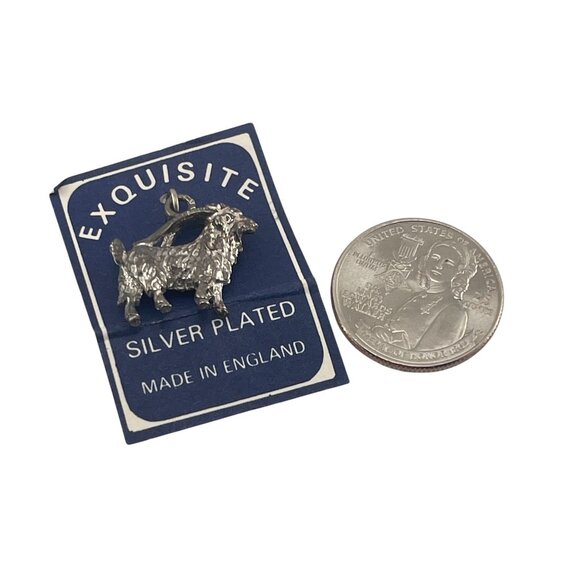 Exquisite Silver Plated Goat Charm Made In England Gift for Goat Lover - Picture 5 of 6